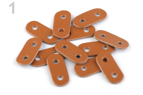 Brzdičky z eko kože 16x34mm / Brzdičky z eko kože 16x34mm - Hnedá 01