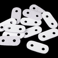 Brzdičky z eko kože 16x34mm - Biela 05