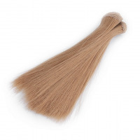Parochňa / vlasy pre bábiky 15 cm - Svetlohnedá 02