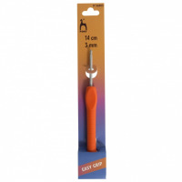 Háčik na háčkovanie Pony Easy Grip - s pogumovanou rúčkou - 3 mm