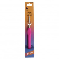 Háčik na háčkovanie Pony Easy Grip - s pogumovanou rúčkou - 3,5 mm