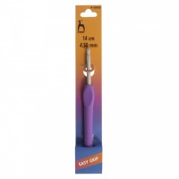 Háčik na háčkovanie Pony Easy Grip - s pogumovanou rúčkou - 4,5 mm