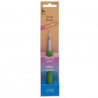 Háčik na háčkovanie Pony Easy Grip - s pogumovanou rúčkou - 9 mm