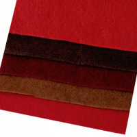 Farebná sada dekoratívnych filcov/plstí 10x45 cm - Bordovohnedá 03