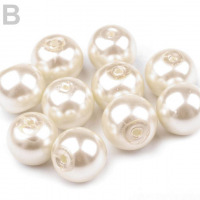 Voskované perly - Ø8 mm - 50g - 02B Off white