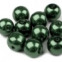 Voskované perly - Ø8 mm - 50g - 59B - zelená tmavá