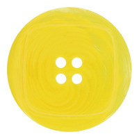 Gombík plastový s motívom štvorca - Ø 38mm - Žltý 645