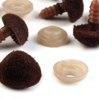 Bezpečnostný noštek - semišový 11x14mm Hnedý