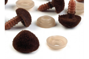 Bezpečnostný noštek - semišový 11x14mm Hnedý