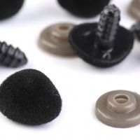 Bezpečnostný noštek - semišový 11x14mm Čierny