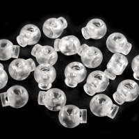 Brzdičky guľaté 15x19 mm - Transparent 07