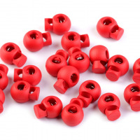 Brzdičky guľaté 15x19 mm - Červená 03
