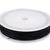 Silónová elastická gumička - guľatá Ø0,8 mm - čierna