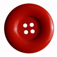 Gombík plastový - Ø 18mm - S hrubým okrajom - Červená