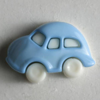 Gombík detský - Autíčko - 20 mm - svetlá modrá