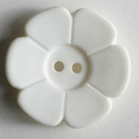 Gombík plastový - Kvet - Ø15 mm - smotanová