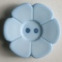 Gombík plastový - Kvet - Ø15 mm - modrá