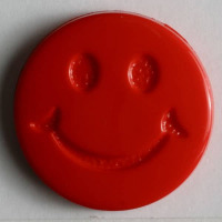 Gombík detský SMILE - Ø15 mm - červená