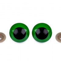 Bezpečnostné oči farebné - 16 mm - Zelená