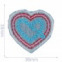 Nažehlovačka - Srdce malé jeansové - modré