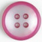 Gombík plastový - štvordierkový, farebný - Ø18mm - Ružová