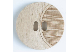 Gombík drevený -  Dvojdierkový polkruh Ø28 mm