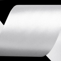 Atlasová stuha šírka 50 mm - zväzok po 3 m - Biela 01
