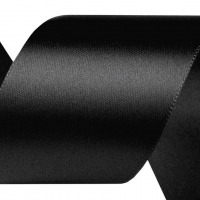 Atlasová stuha šírka 50 mm - zväzok po 3 m - Čierna 39