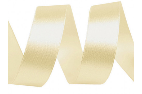Atlasová stuha šírky 25 mm - zväzok po 5 m / Atlasová stuha šírky 25 mm - zväzok po 5 m - Vanilka 02