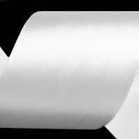 Atlasová stuha šírky 40 mm - zväzok po 5 m - Biela 01