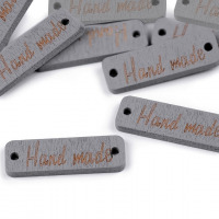 Gombík drevený - Handmade 10x30mm - Šedá 05