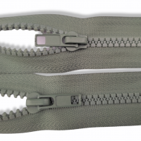 Zips vetrovkový, kosticový - UH - 60 cm - Olivová 62
