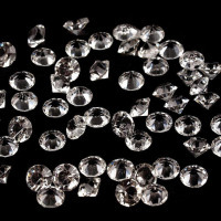 Brúsené kamienky SS16 na výrobu štrásu / svadobných stolov - Crystal 01