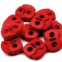 Brzdičky s dvoma dierkami 20x20 mm - Červená 07