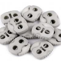 Brzdičky s dvoma dierkami 20x20 mm - Šedá svetlá 31