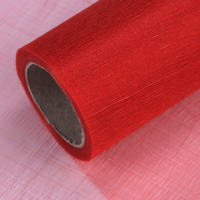 Organza / stuha stredný lesk šírka 14,5 cm - Červená 26
