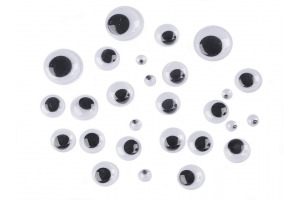 Lepiace plastové oči - mix veľkostí