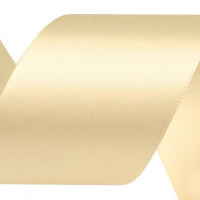 Atlasová stuha šírky 40 mm - zväzok po 5 m - Vanilková 02