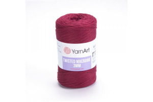 Twisted Macrame 3mm - 781 červená tmavá