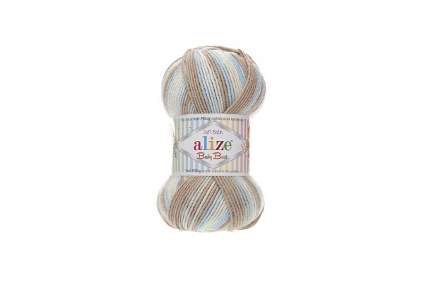 Baby Best Batik - 6657 hnedá-modrá-krémová