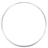 Kovový kruh na lapač snov/dekorovanie - Ø 30cm - Nikel