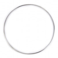 Kovový kruh na lapač snov/dekorovanie - Ø 25cm - Nikel