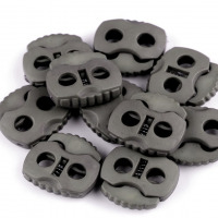 Brzdičky s dvoma dierkami 20x20 mm - Šedá 32