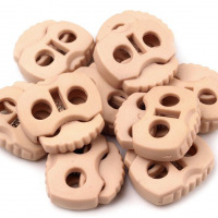 Brzdičky s dvoma dierkami 20x20 mm - Krémová 18