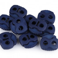 Brzdičky s dvoma dierkami 20x20 mm - Modrá tmavá 41