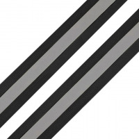 Reflexná páska na tkanine - šírka 25mm - Čierna 03