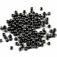 Plastové voskové koráliky/perly Glance Ø3 mm - Čierna 02C
