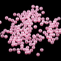 Plastové voskové koráliky/perly Glance Ø3 mm - Ružová