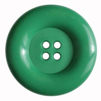 Gombík plastový - Ø 18mm - S hrubým okrajom - Zelená