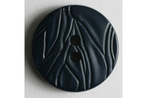 Gombík plastový - Ø 25mm - Abstraktný vzor - Čierna